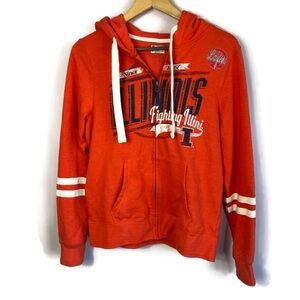 NWOT Women's Illinois Fighting Illini Full Zip Pocket Hoodie Size M Pro Edge